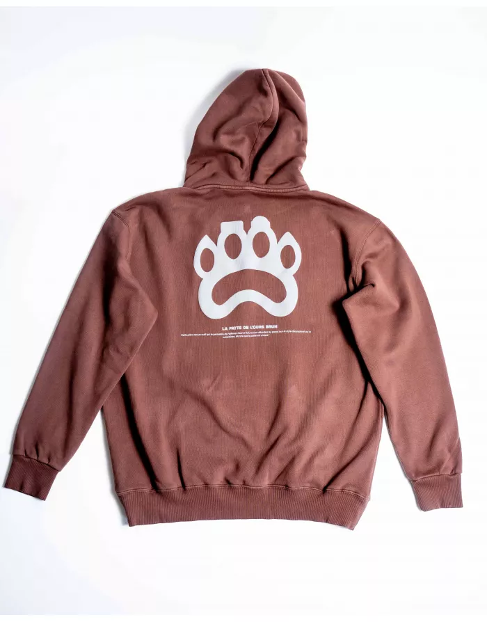 hoodie oversize marron