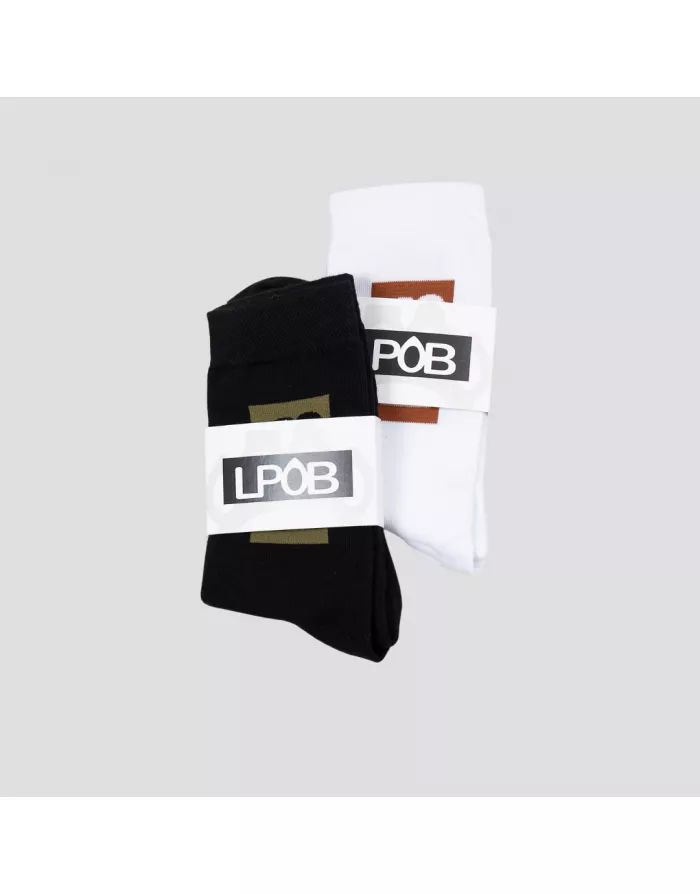 duo de chaussettes noires et blanches LPOB