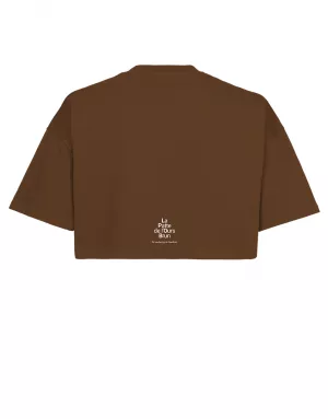 T-shirt War Life crop - brown