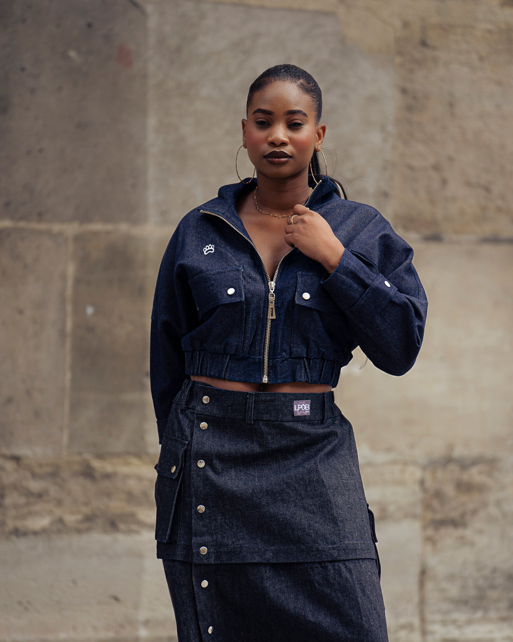 Veste Courte Denim Oversize