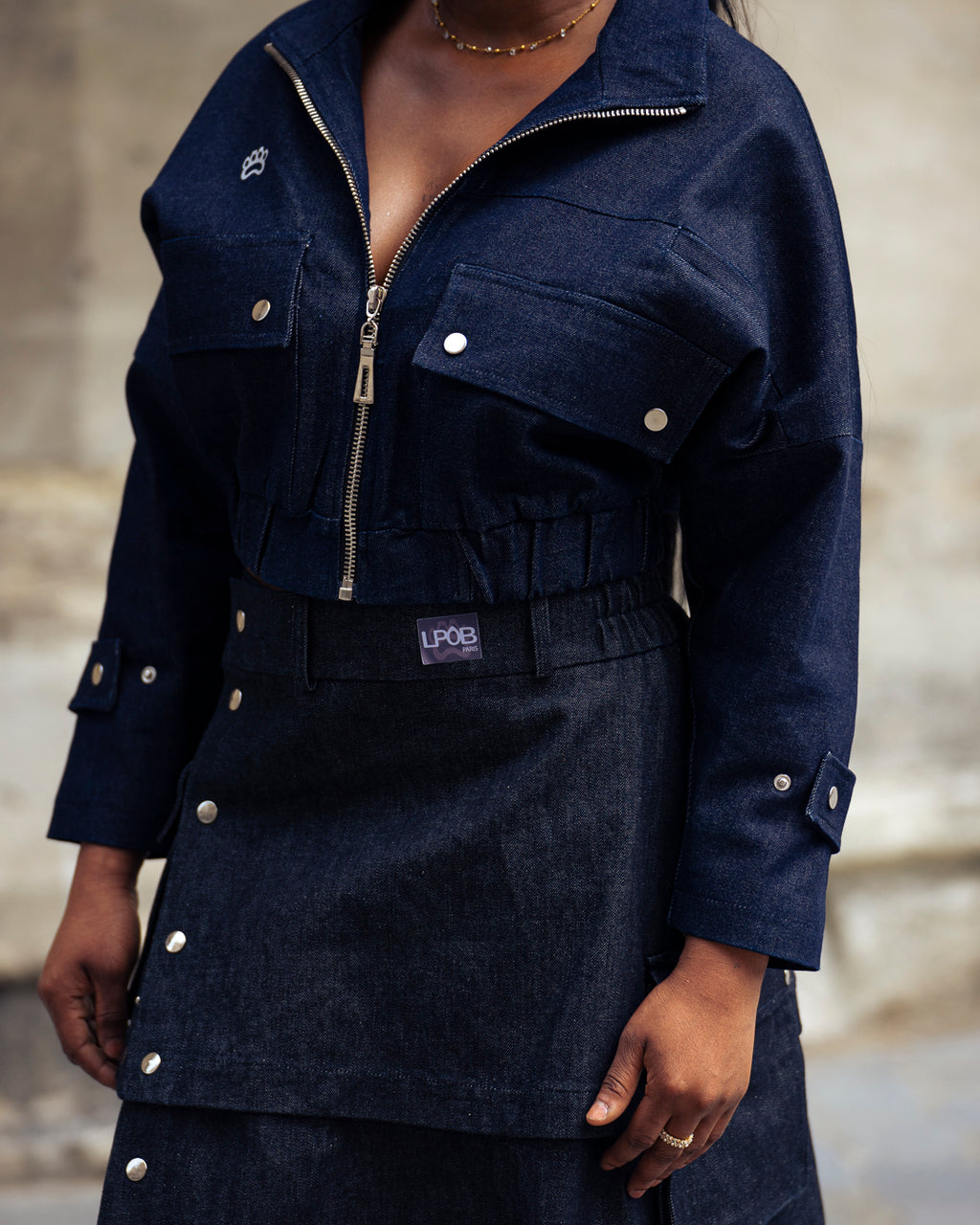 Veste Courte Denim Oversize