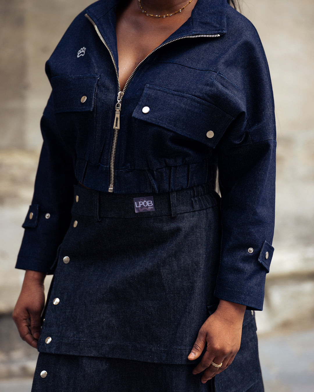 Veste Courte Denim Oversize