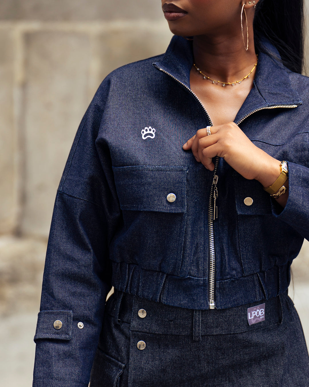 Veste Courte Denim Oversize