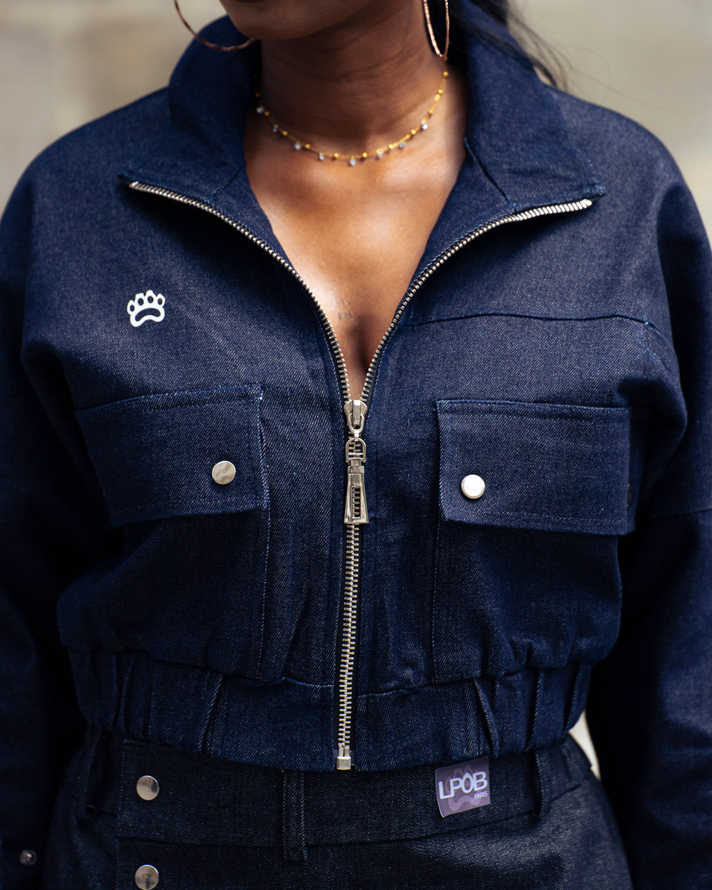 Veste Courte Denim Oversize