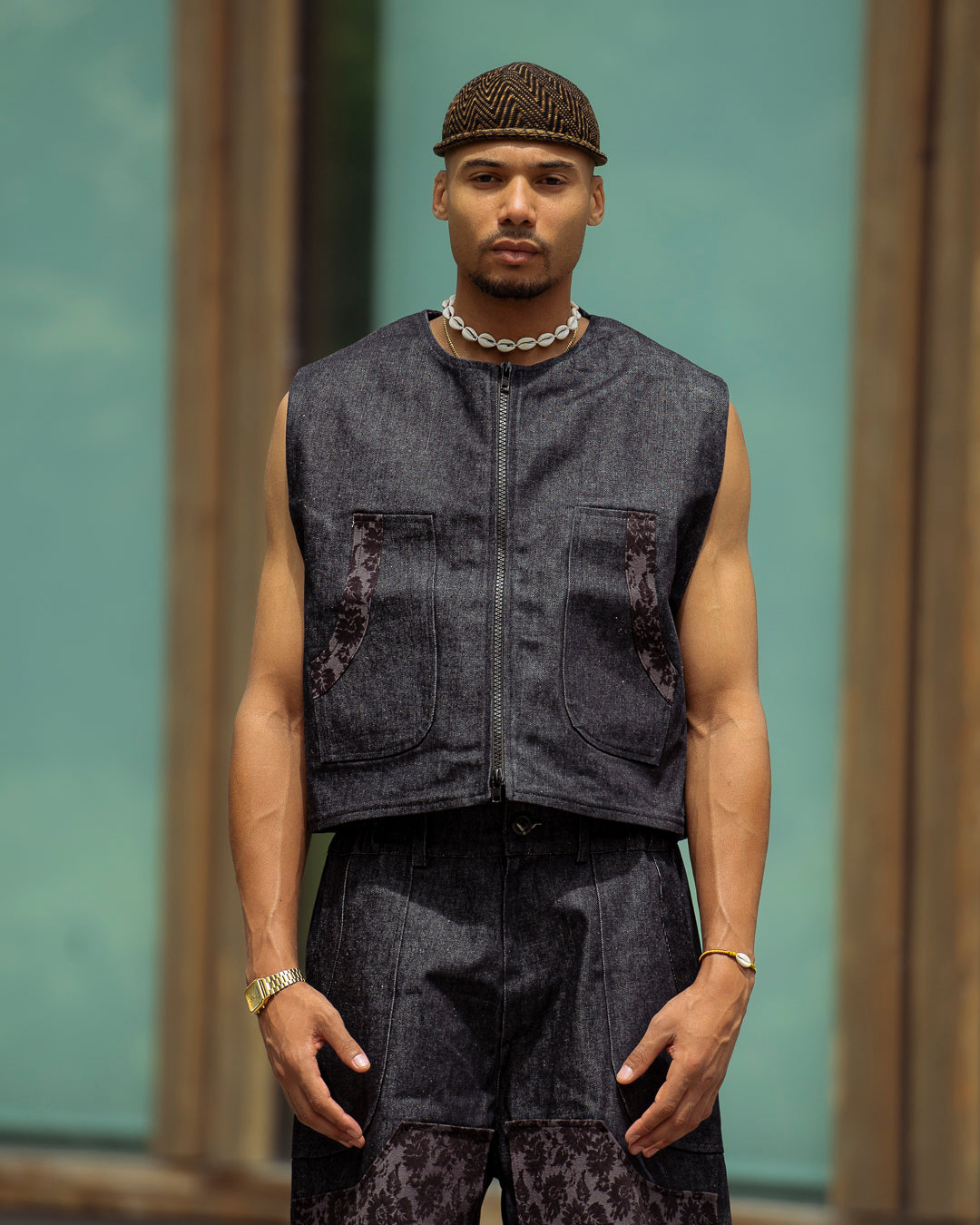 Gilet Sans Manches en Denim – Collection Signature LPOB