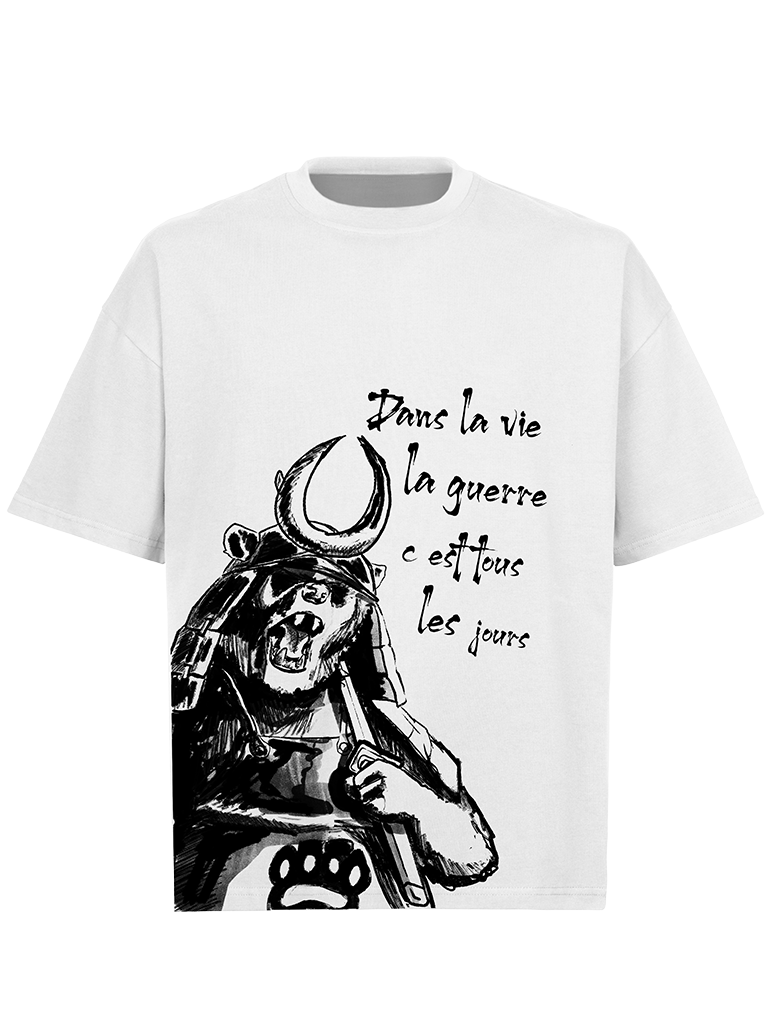T-shirt war life - blanc
